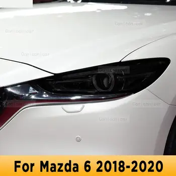 Automobilių Žibintų Apsaugos Rūkyti Juoda Spalva, Anti-Scratch Apsauginės Plėvelės TPU Lipdukai Mazda 6 Atenza 2018-2020 Priedai