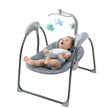 Eco-friendly baby swing kvėpuojantis reguliuojami veidrodėliai nuotolinio valdymo kūdikių elektros rokeris cradle swing baby bouncer