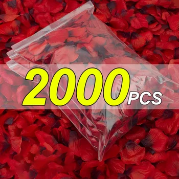 100/2000PCS Dirbtinių Rožių Žiedlapių Šilko Audinys Spalvinga Romantiški Rožių Žiedlapiai Vestuves Jubiliejus Dekoro Rožės Didmeninės
