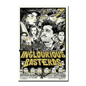 D0033 Brad Pitt filmo Inglourious Basterds Šilko Audinys plakatus Dekoro Patalpų Dažymas Dovana