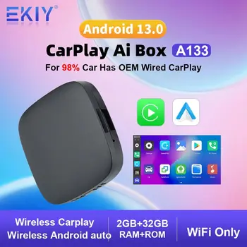 EKIY CarPlay Ai TV Box A133 4 Core 2+32GB Android 13.0 Paramą Netflix, 