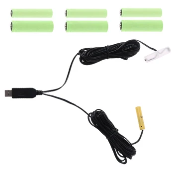 USB 6 V LR6 4 AA LR03 4 AAA Baterijos, USB Maitinimo Kabelis Tinka Radijo Gamepad Žaislas LED Šviesos, Žibintuvėlis, Laikrodis
