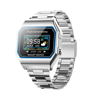 KW18 Sporto Smart Watch Vyrų Mados Sidabro Plieno IP67 atsparus Vandeniui Kraujo Deguonies Stebėti Skambučių Priminimas Smartwatch 