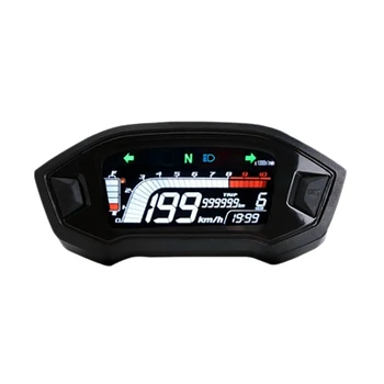 Motociklo LCD Ridos LED Reguliuojamas Spidometras Neprivaloma Apšvietimas Skaitmeninis Odometras 1,2,4 Cilindras