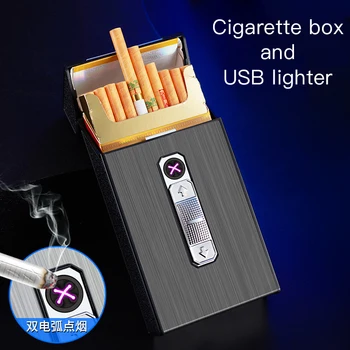 Naujas Neįprastas USB Dual Lanko Įkrovimas Cigarečių Degiklio Priedai 2 1 Vandeniui atsparus Įkrovimo Cigarečių Atveju Turėtojas