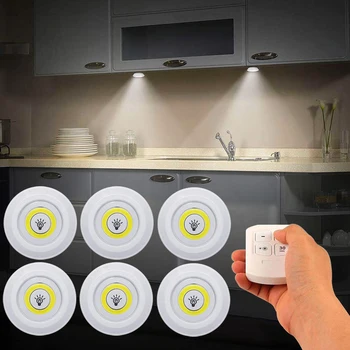 Super Šviesus Belaidžio Naktį LED Lemputė su Nuotolinio Valdymo Pritemdomi LED Pagal Kabineto dega Spinta, Spintos, Virtuvės, Miegamojo