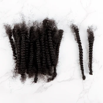 Afro Keistą Garbanotas Spynos Plėtiniai Tekstūra Locs Žmogaus Plaukų Kasytės Nėrimo 4C afro twist plaukų Dvigubo Tempimo Aukštos Kokybės