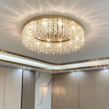 Modernių Lubų Žiburiai Kambarį Mergina Miegamojo Puošmena Prabangūs Krištolo Lubų Liustra Valgomasis LED lemputės, Patalpų Apšvietimas