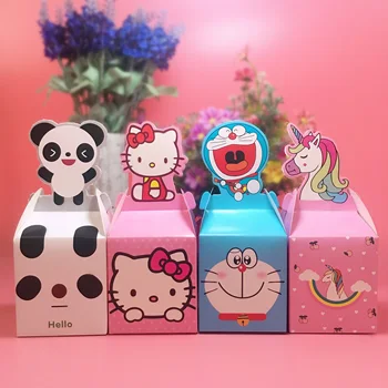 Animacinių Filmų Gyvūnų Lokys Vienaragis Šalies Prekių Saldainių Dėžutė Baby Shower Vaikams Gimtadienio Malonių Dovanų Dėžutėje Kalėdų Candy Apple Dėžės
