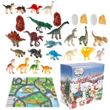 Mielas kalėdų Žaislai Advento Kalendorius Festivalio Tema Dinozaurų Advento Kalendorius Dėžutė su Kilimų Animacinių filmų Kolekcijos Modelis Dovanų Dėžutėje