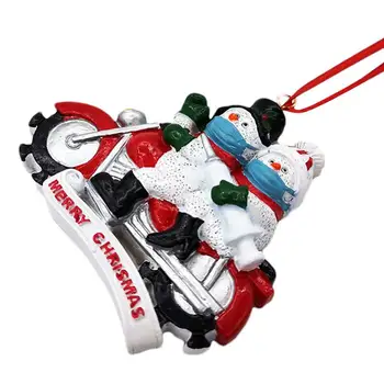 Kalėdų Pakabinti Ornamentu Motociklas Sniego Medžio Ornamentais Nešiojamų Dervos Galinio Vaizdo Veidrodėlis Pakabukas Kalėdų Dovanos, Berniukų, Mergaičių