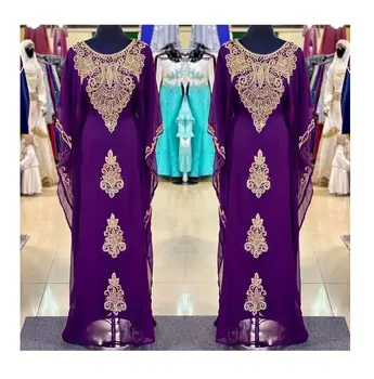 Violetinė Marokas Dubajus Suknelė Nauja Ilga Suknelė Mados Tendencijos Europoje ir Amerikoje 62 Cm