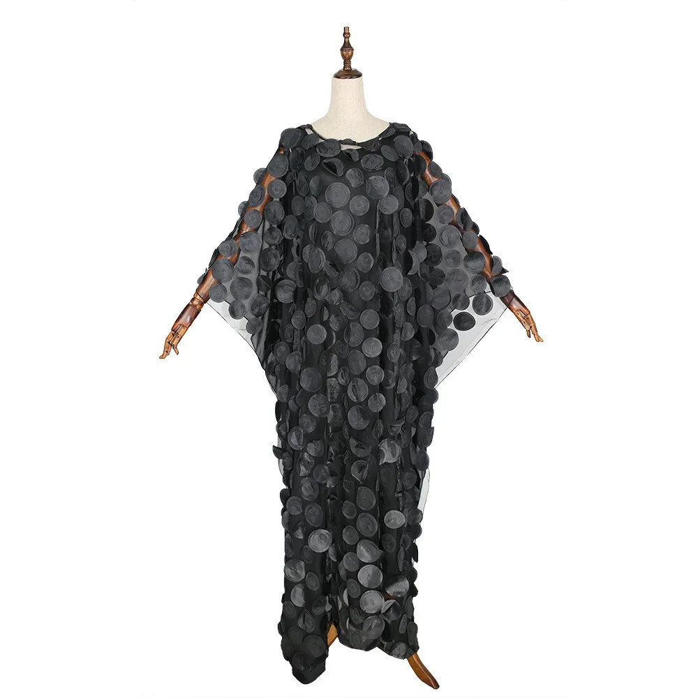 Moterų Afrikos Suknelė Pardavimo trimatis Išsiuvinėti Apvalios Apykaklės Šikšnosparnių Rankovėmis Prarasti Didelio Dydžio Drabužius, Liemenė 105# 2