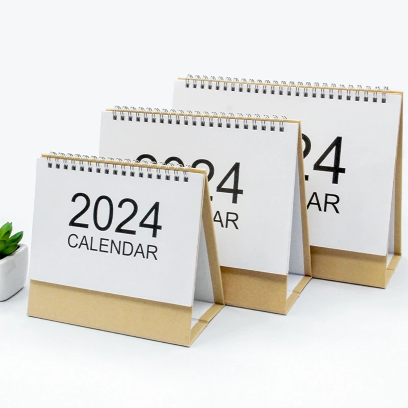 Nešiojamų 2024 Mini Stalinis Kalendorius, skirtas Studijų Aplinkos ir Laiko Valdymo Y3ND 3