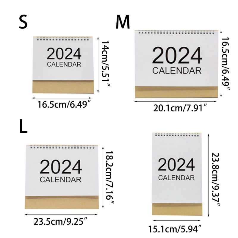 Nešiojamų 2024 Mini Stalinis Kalendorius, skirtas Studijų Aplinkos ir Laiko Valdymo Y3ND 5