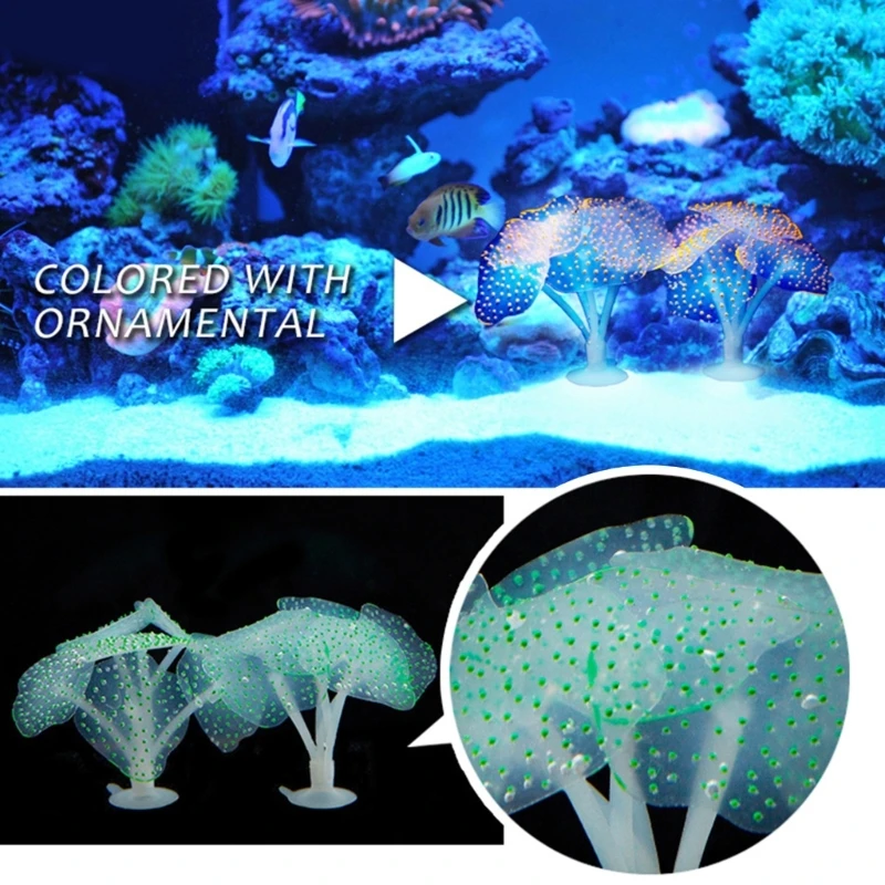 Švytinčių Koralų Amatų Modeliavimas Koralų FishTank Kraštovaizdžio Puošmena Spalvinga FishTank Jūros Padaras Koralų Formos 1